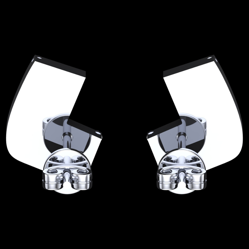 Sculpted Diamond Stud Earrings in White Gold