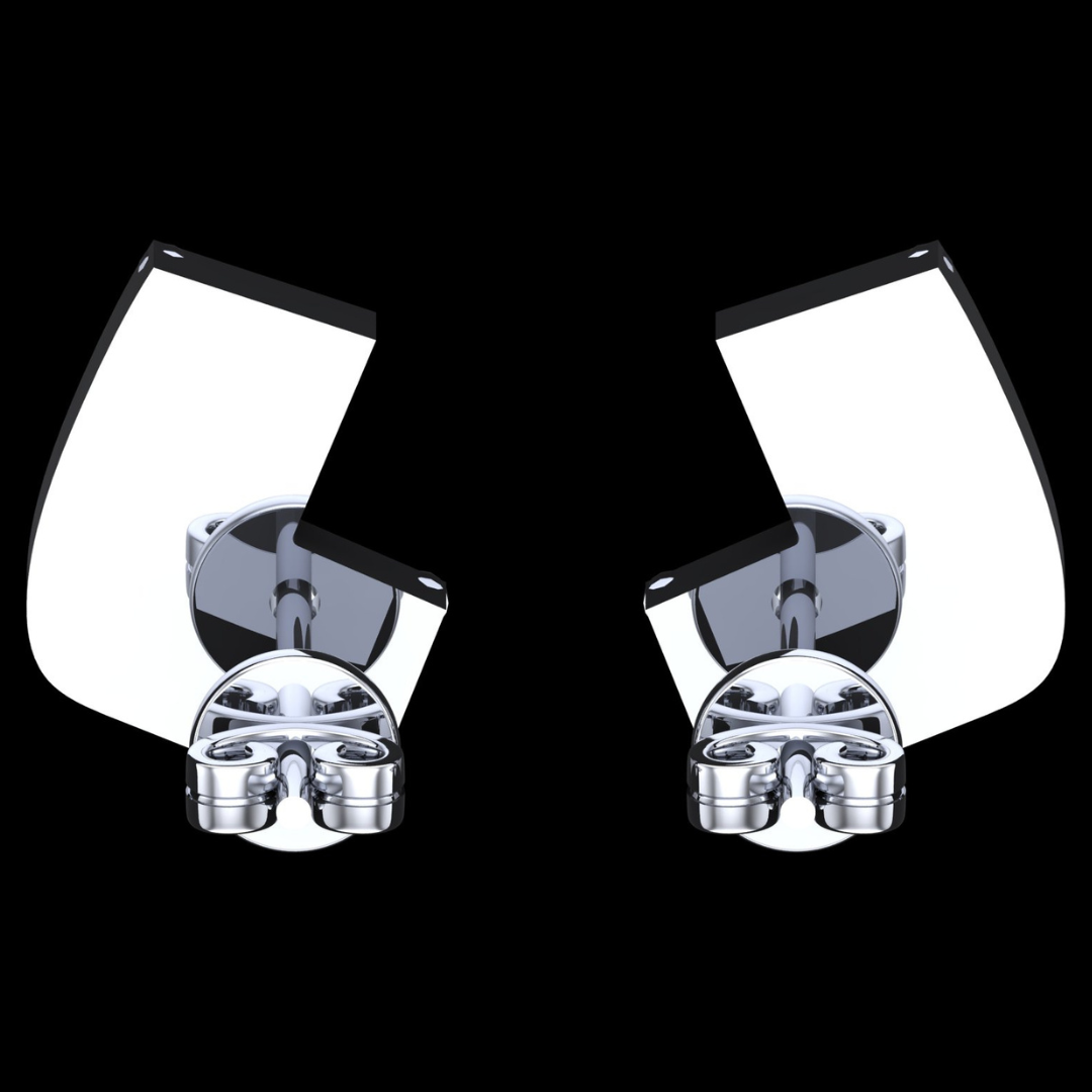 Sculpted Diamond Stud Earrings in White Gold