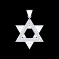 Six-Point Star Pavé Diamond Pendant in White Gold