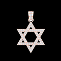 Six-Point Star Pavé Diamond Pendant in Rose Gold