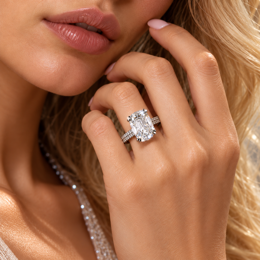 Antique Cushion Cut Solitaire Ring