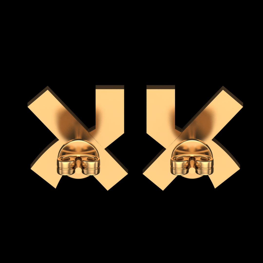 Infinity Cross Diamond Earrings
