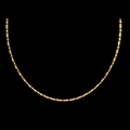 Pyramid Link Pavé Diamond Chain Necklace in Gold