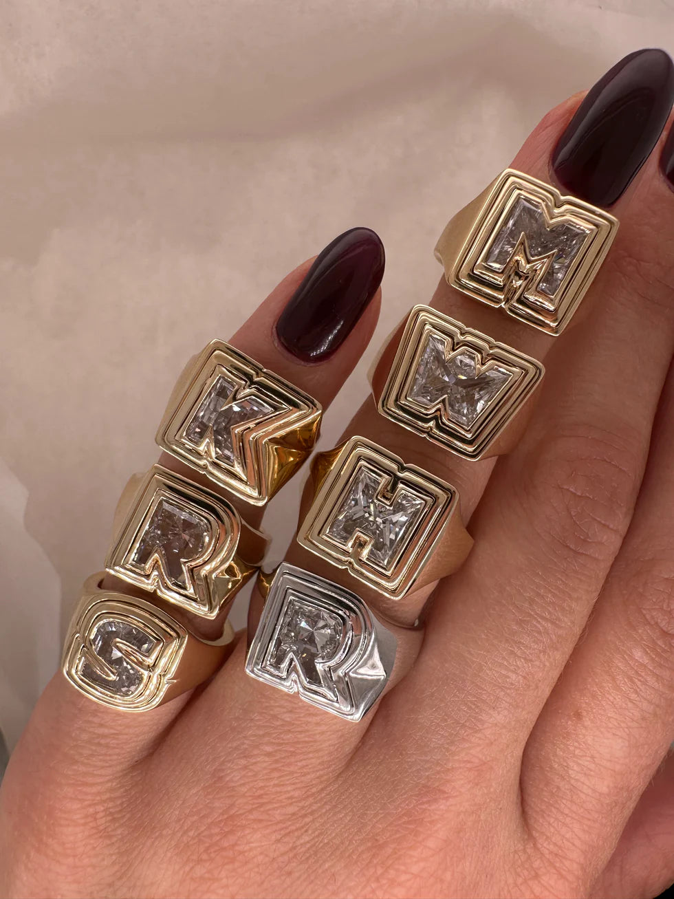 Personalized Luxury Letter Ring