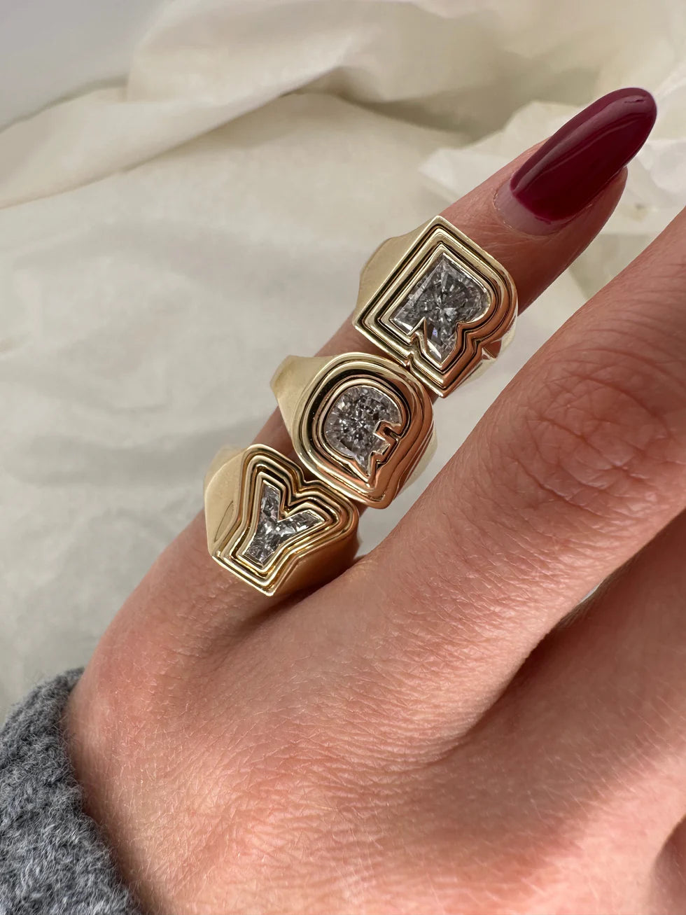Personalized Luxury Letter Ring