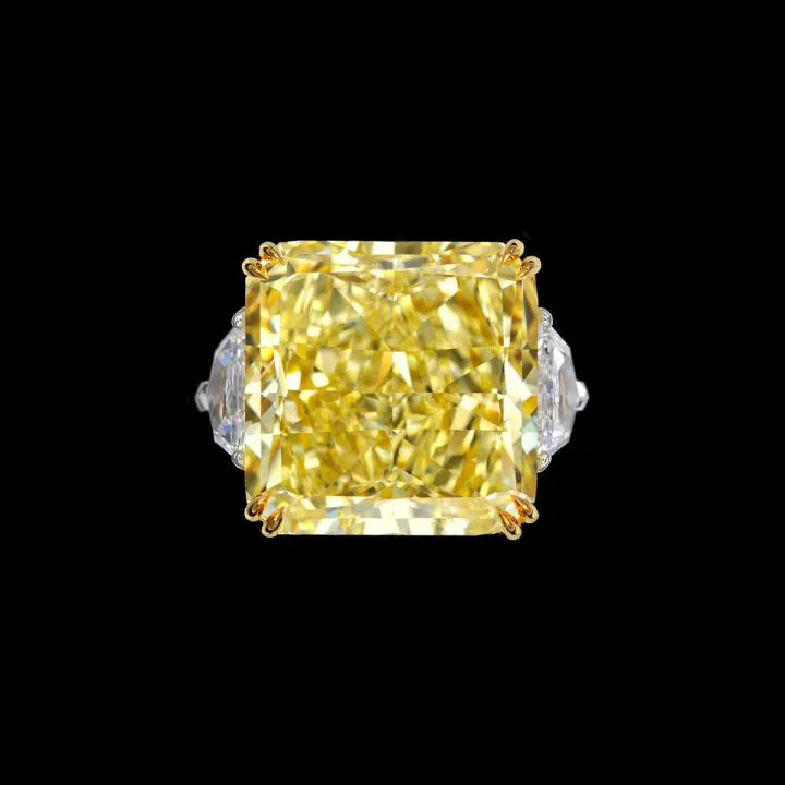 FANCY YELLOW DIAMOND RING OVER 40 CARATS