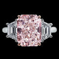 RADIANT-CUT FANCY PINK DIAMOND OF 3.50 CARATS RING