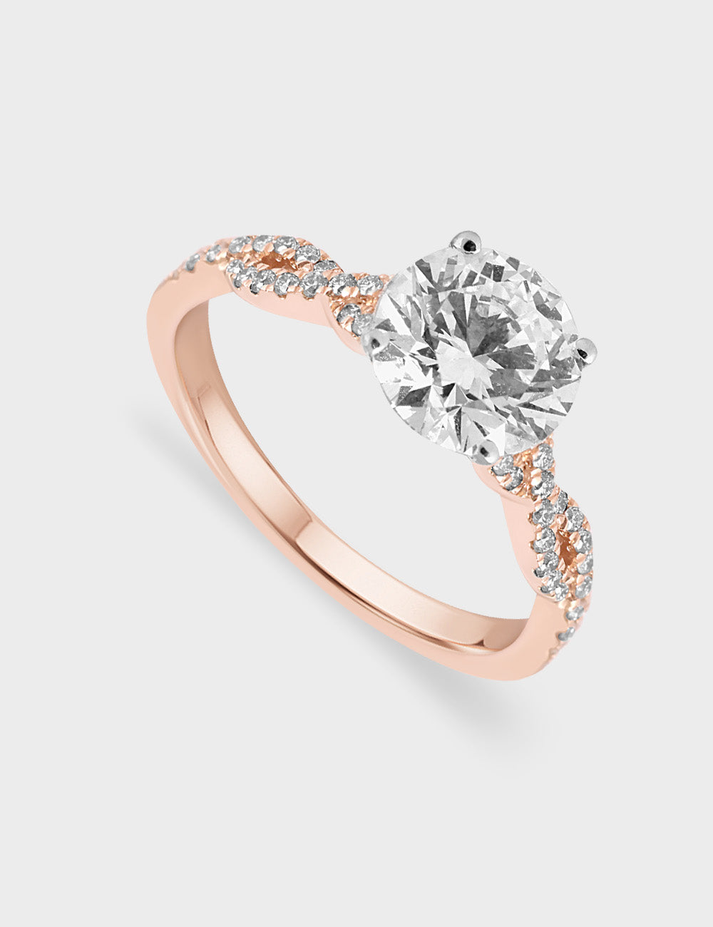 Round Wave Diamond Ring
