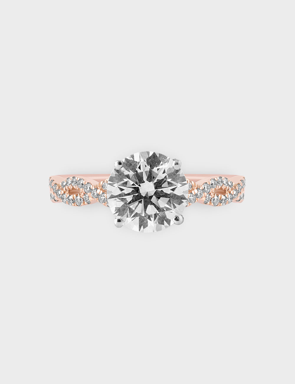 Round Wave Diamond Ring