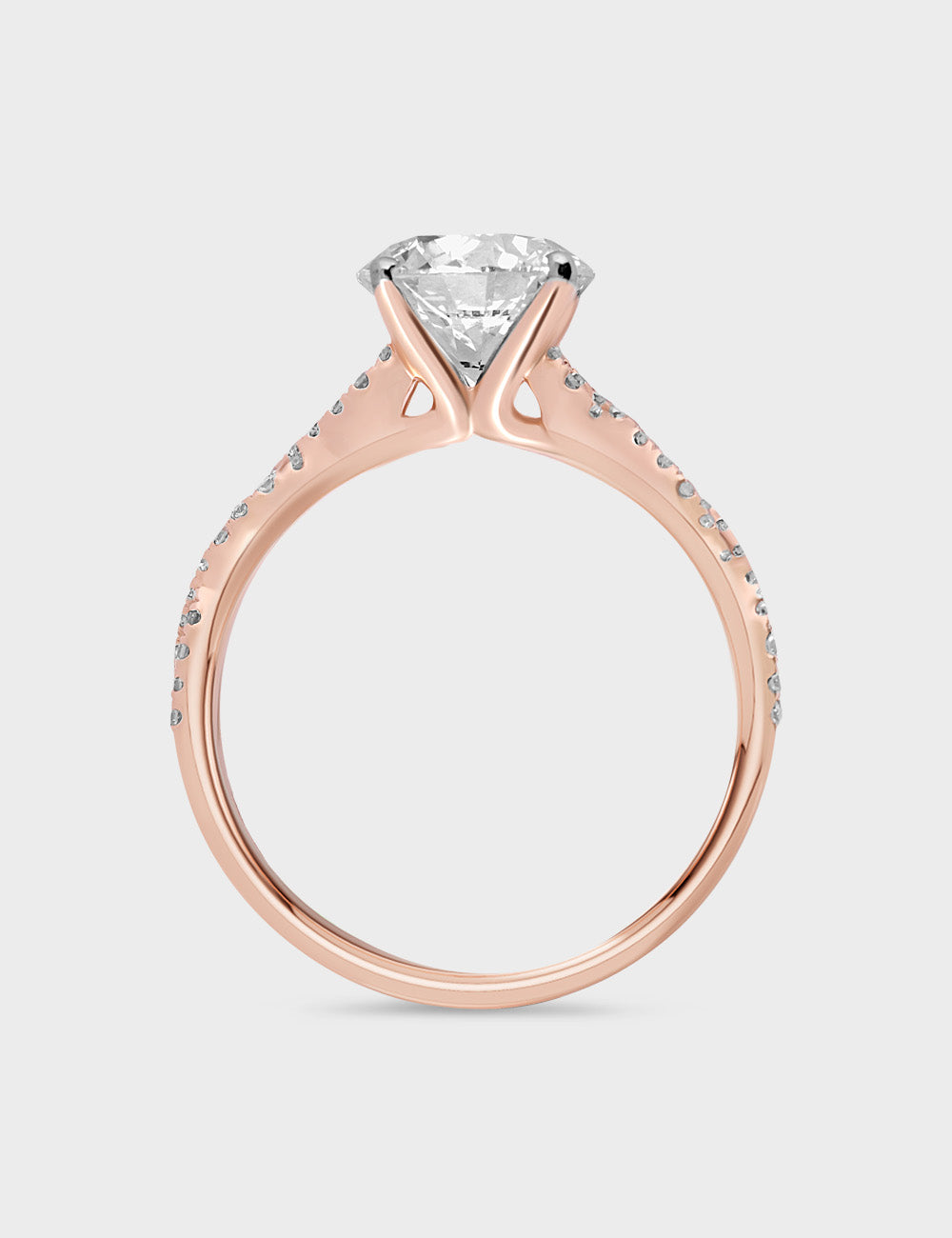 Round Wave Diamond Ring