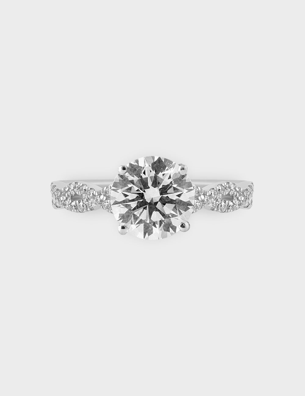 Round Wave Diamond Ring