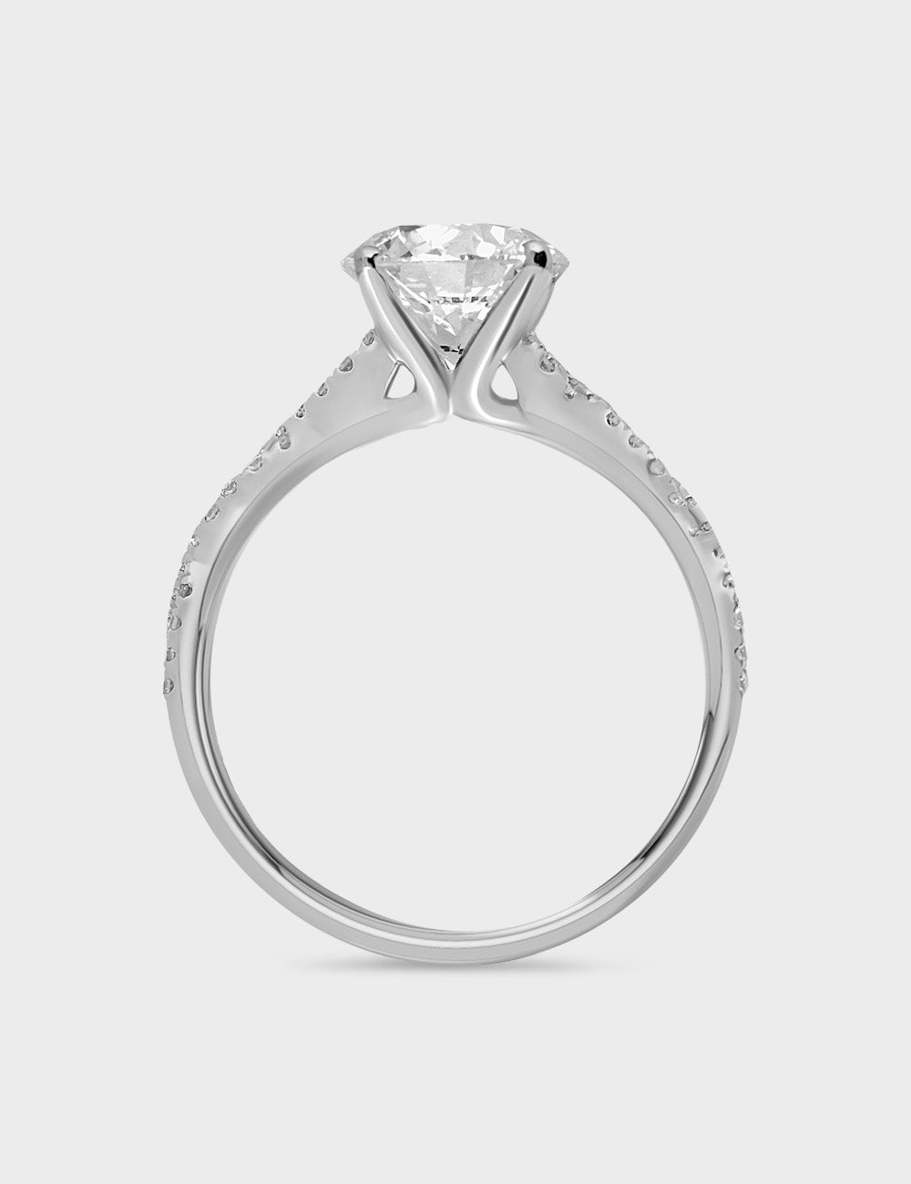 Round Wave Diamond Ring