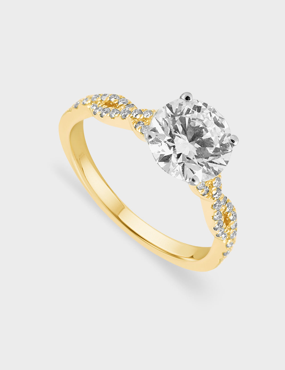 Round Wave Diamond Ring