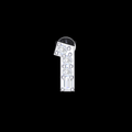 Tilted Bar Round & Baguette Diamond Stud Earrings in White Gold
