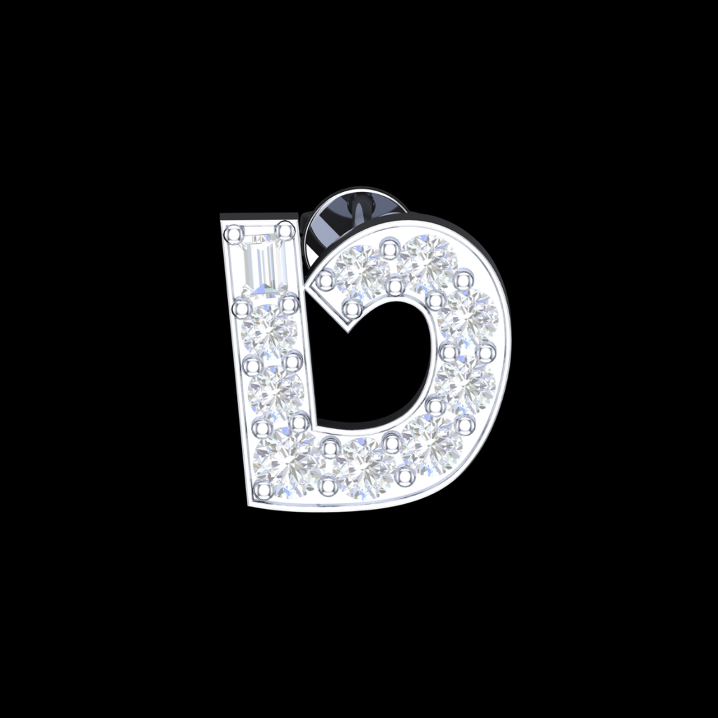 Bold Pave Round & Baguette Diamond Cluster Stud Earrings in White Gold
