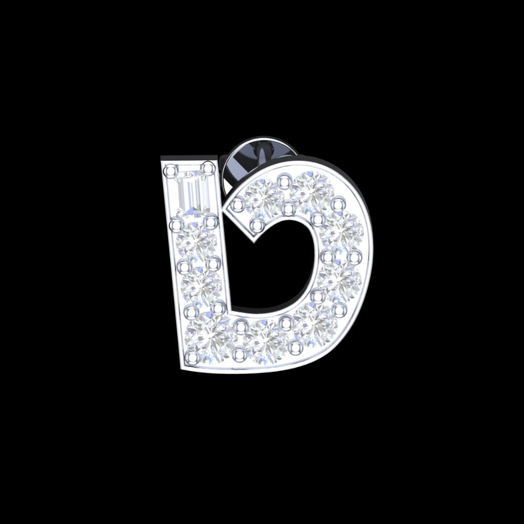 Bold Pave Round & Baguette Diamond Cluster Stud Earrings in White Gold