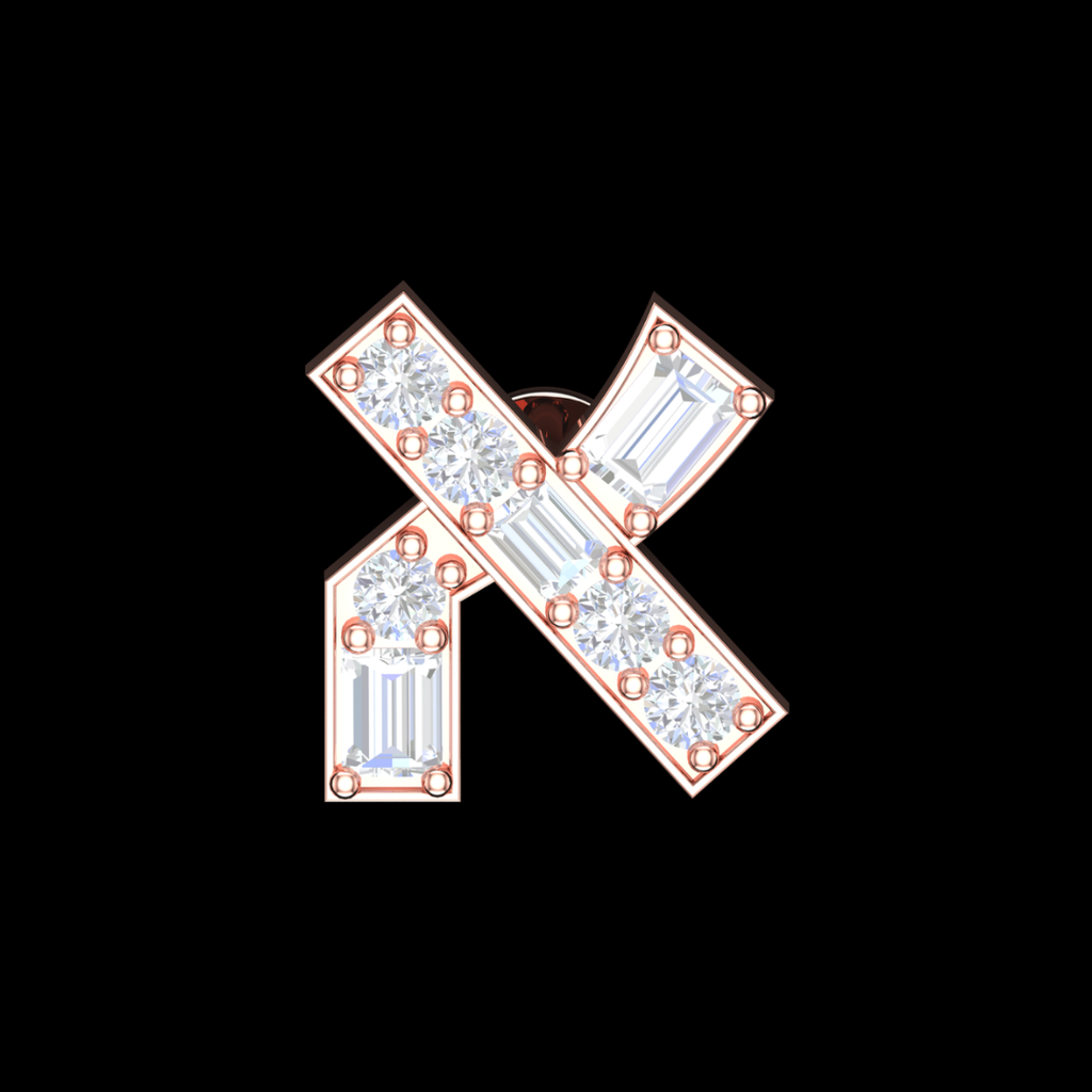 Infinity Cross Diamond Earrings
