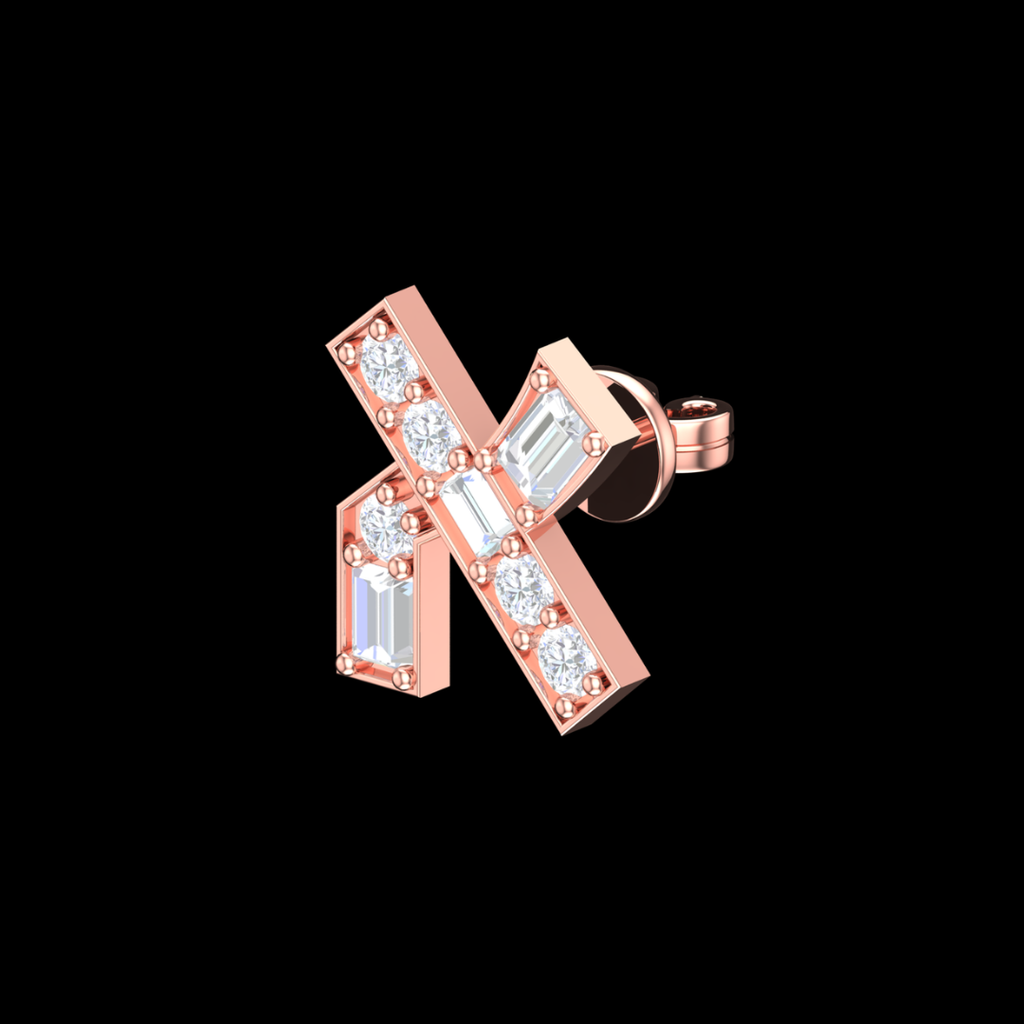 Infinity Cross Diamond Earrings