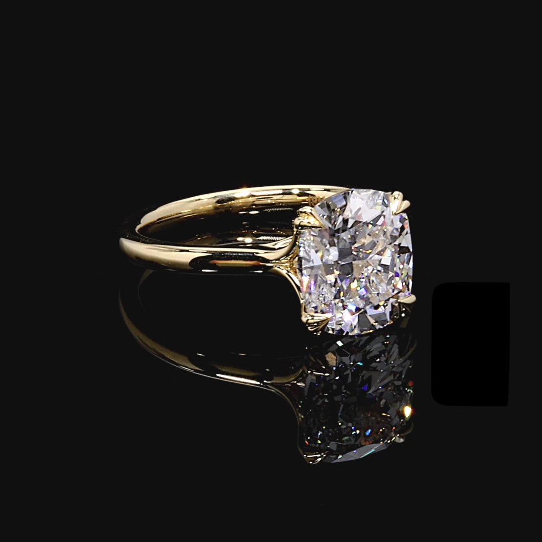 Cushion Cut Solitaire Ring