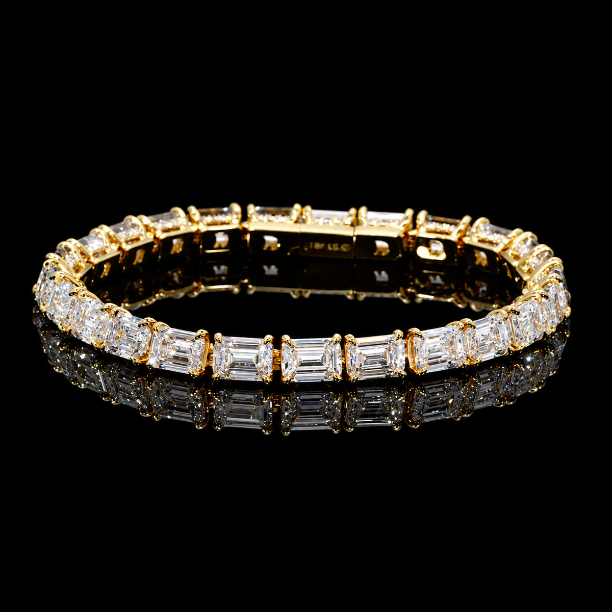 Emerald Hidden Halo Tennis Bracelet