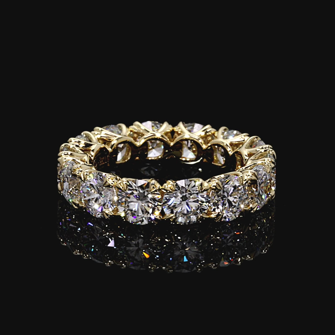 Dan Mor Double Prong Eternity Band | Round Brilliant Diamond Eternity Ring