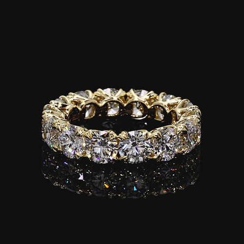 Dan Mor Double Prong Eternity Band | Round Brilliant Diamond Eternity Ring