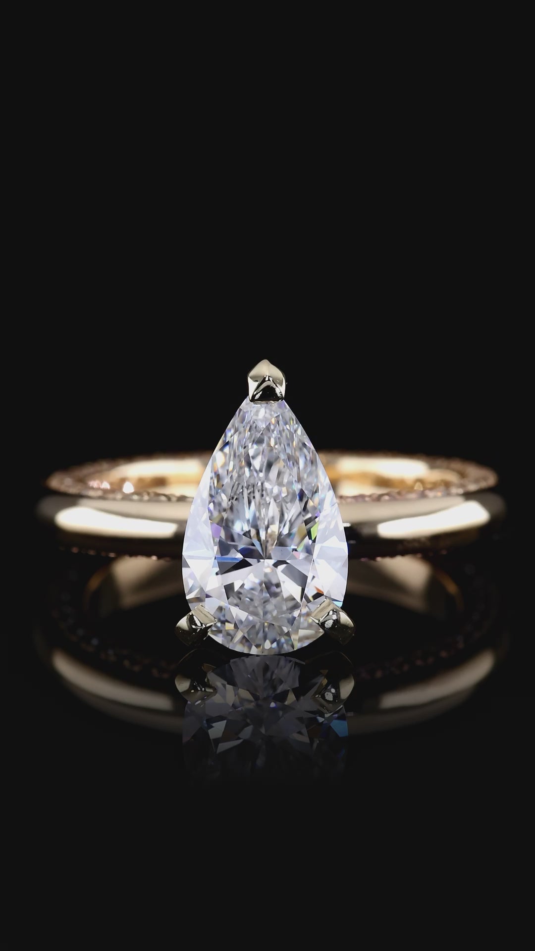 Pear Diamond Solitaire Ring