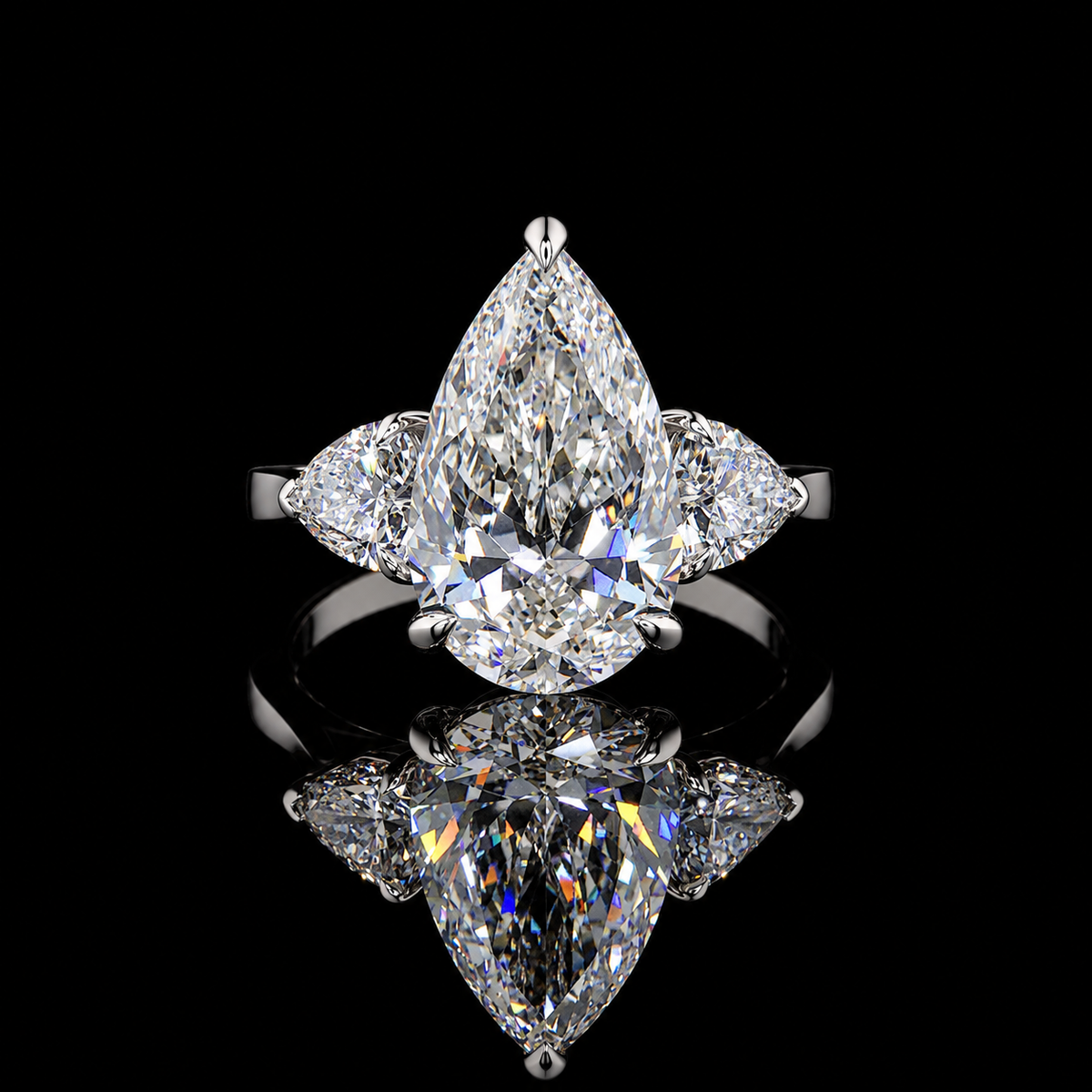 Pear Trilogy Diamond Ring