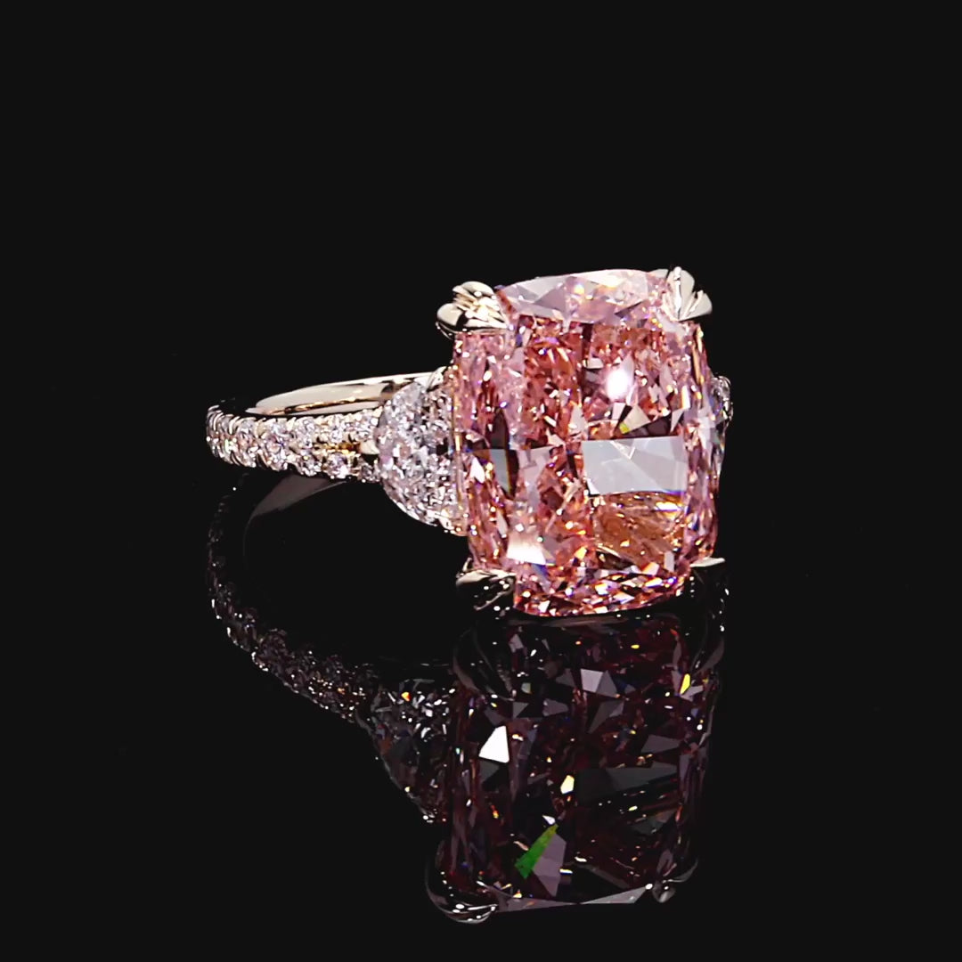 CUSHION PINK DIAMOND RING