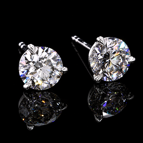 Chelsea Essential Round Brilliant Martini Stud Earrings
