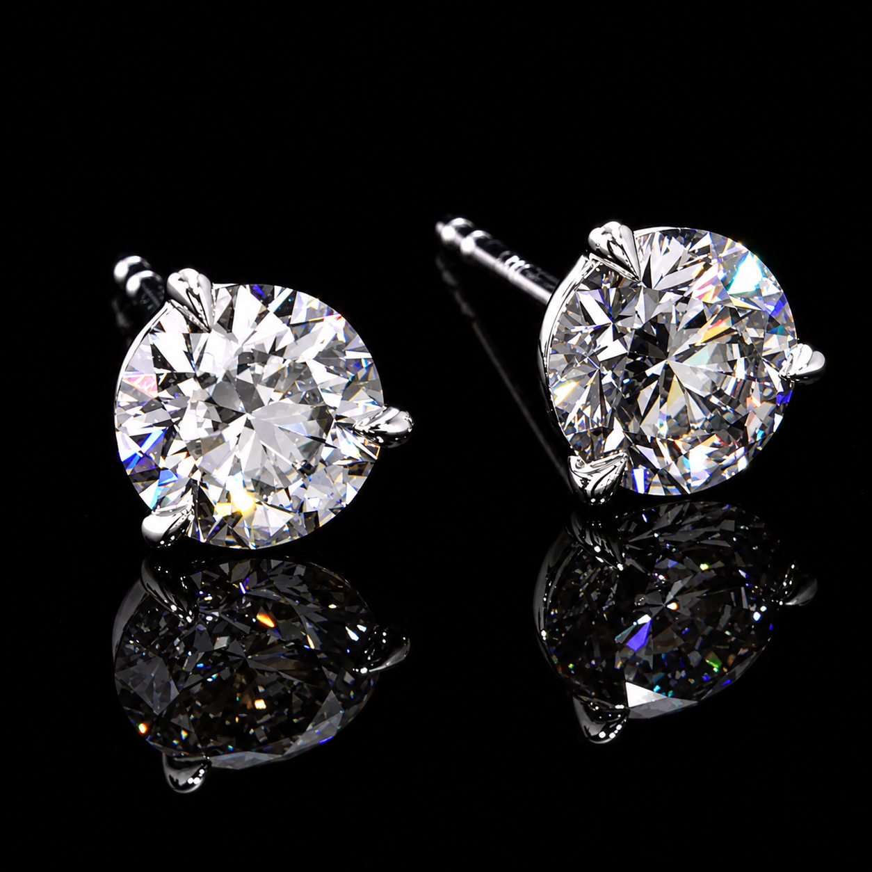 Chelsea Essential Round Brilliant Martini Stud Earrings
