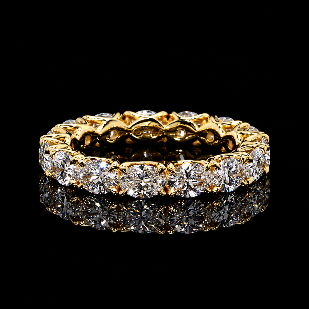 Dan Mor Elle East-West Oval Eternity Band