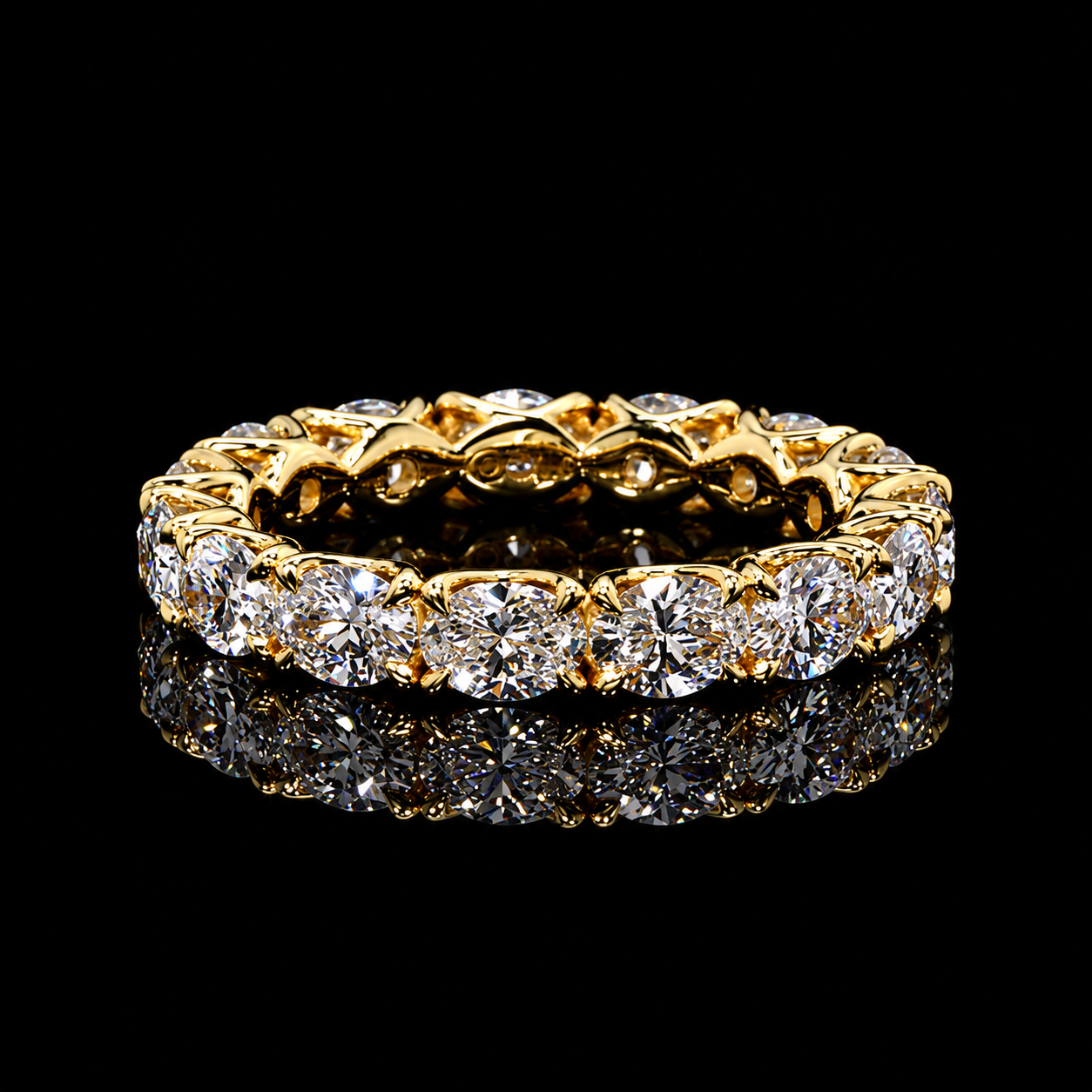 Dan Mor Elle East-West Oval Eternity Band