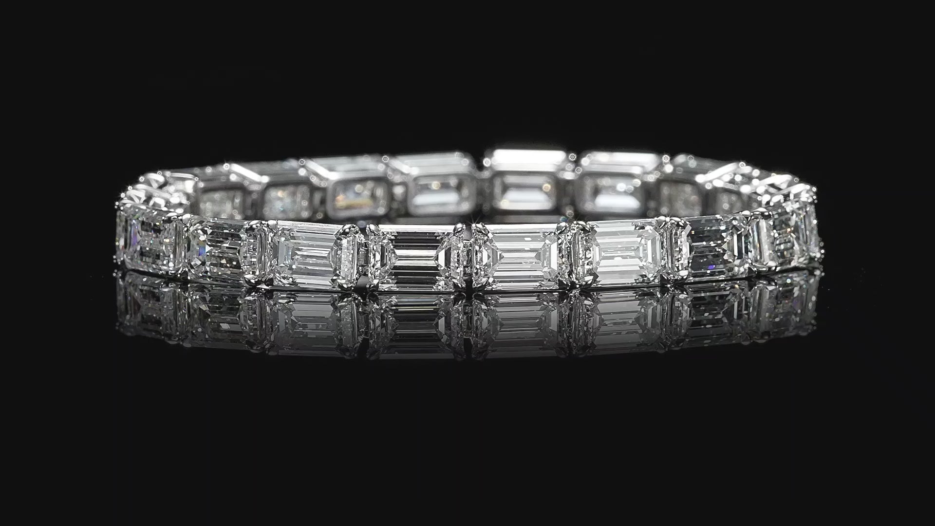 30.13 carat emerald cut diamond bracelet