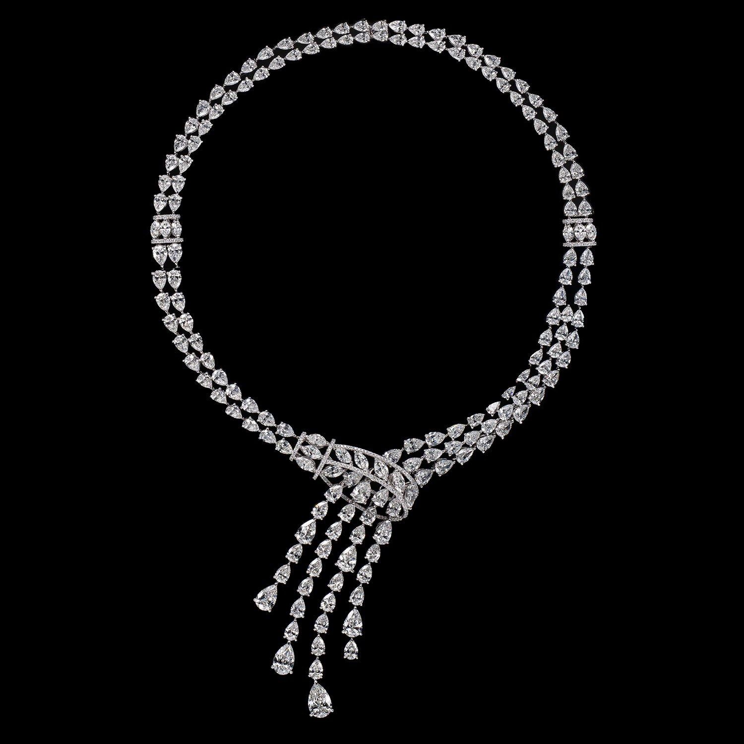 59 carat pear diamond necklace