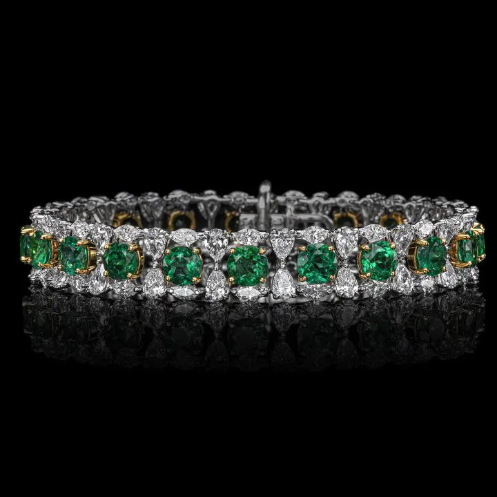 EMERALD AND DIAMONDS BRACELET