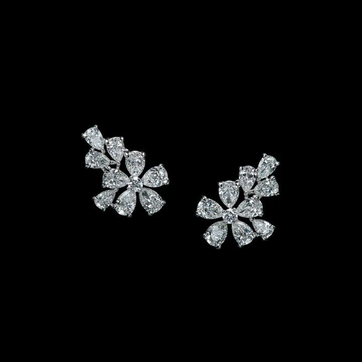 4.56 CT PEAR AND ROUND EARRING