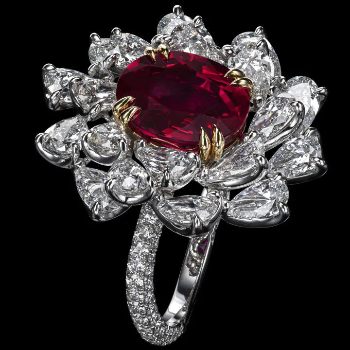 BLOOD BURMESE RUBY RING THE RAREST AMONG RUBIES- A 4-CARAT, VIVID RED PIGEON BLOOD