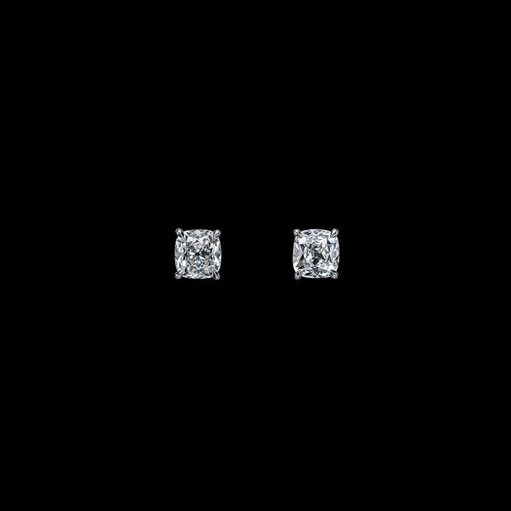 3.00 CT OLD MINE BRILLIANT CUT DIAMOND STUD EARRING F SI1