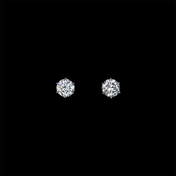 4.06 CT ROUND DIAMOND STUD EARRING F VVS2-VS1