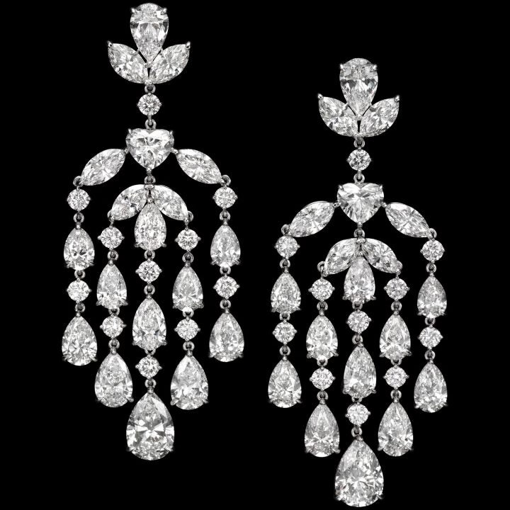 PEAR, ROUND, MARQUISE, HEART TOTAL 30 CARATS, D TO F COLOR