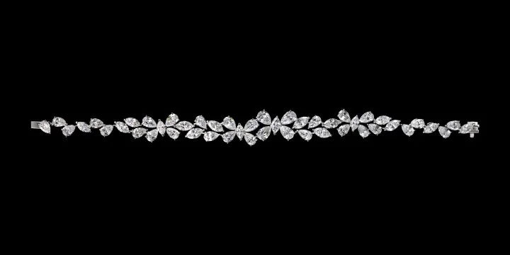 17.31 carat pear shape and marquise cut diamond bracelet