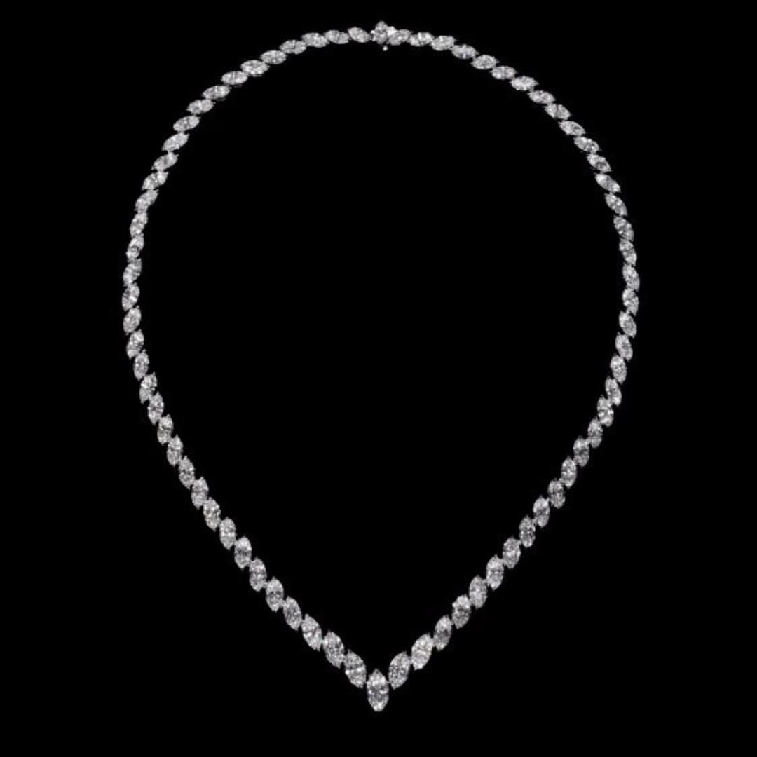 Marquise Straight Row Necklace