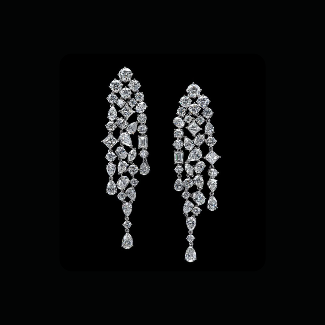 20.42 CT MIXED CUT DIAMOND EARRING COLOR F-G VS1-VS2