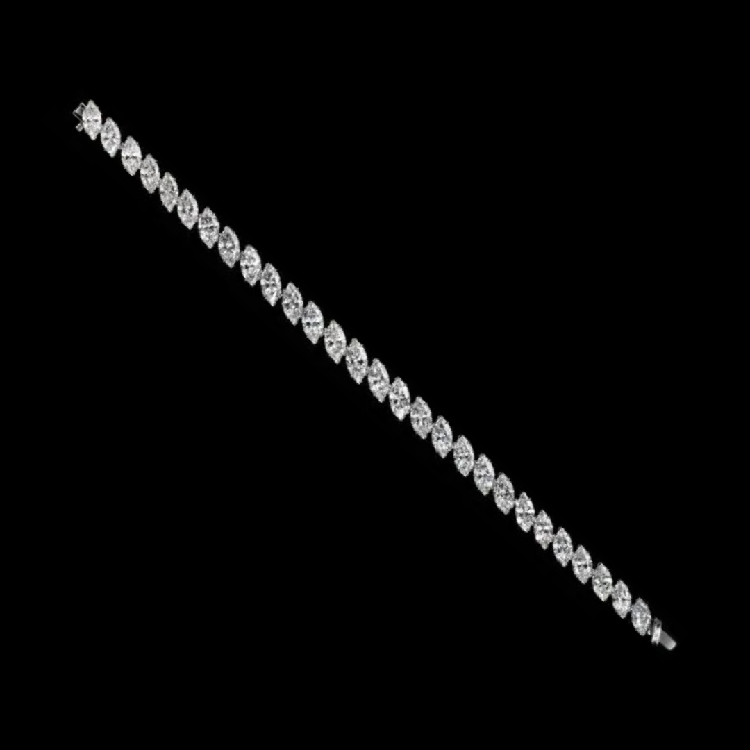 18.11 carat marquise cut tennis bracelet
