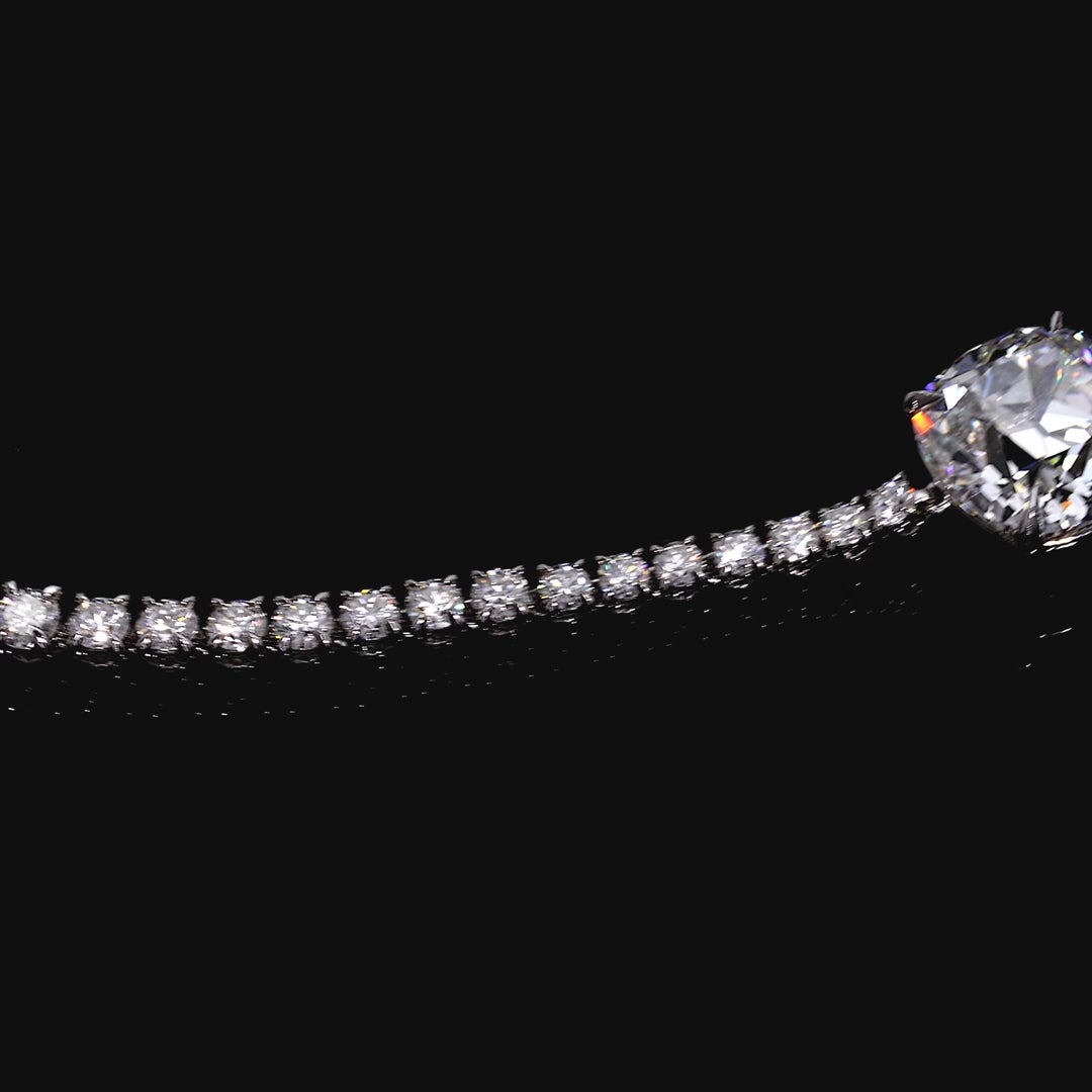 CUSHION CUT LAB DIAMOND NECKLACE