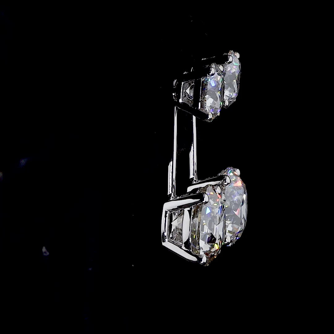 TWO ROUND DIAMOND EARRING