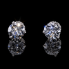 4 carat round brilliant diamond stud earrings with 2 carat diamonds in each earring