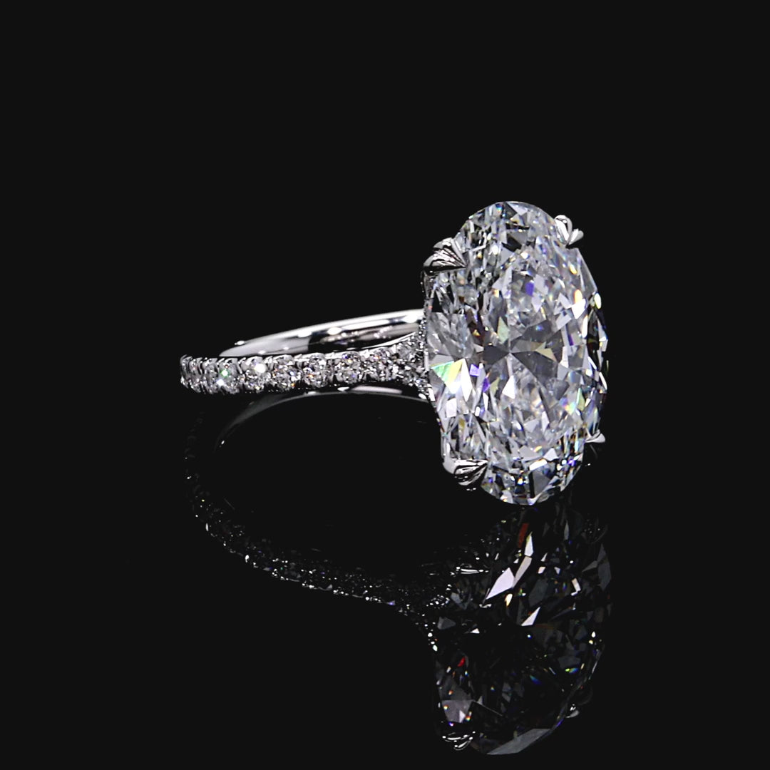 Oval Solitaire Diamond Ring