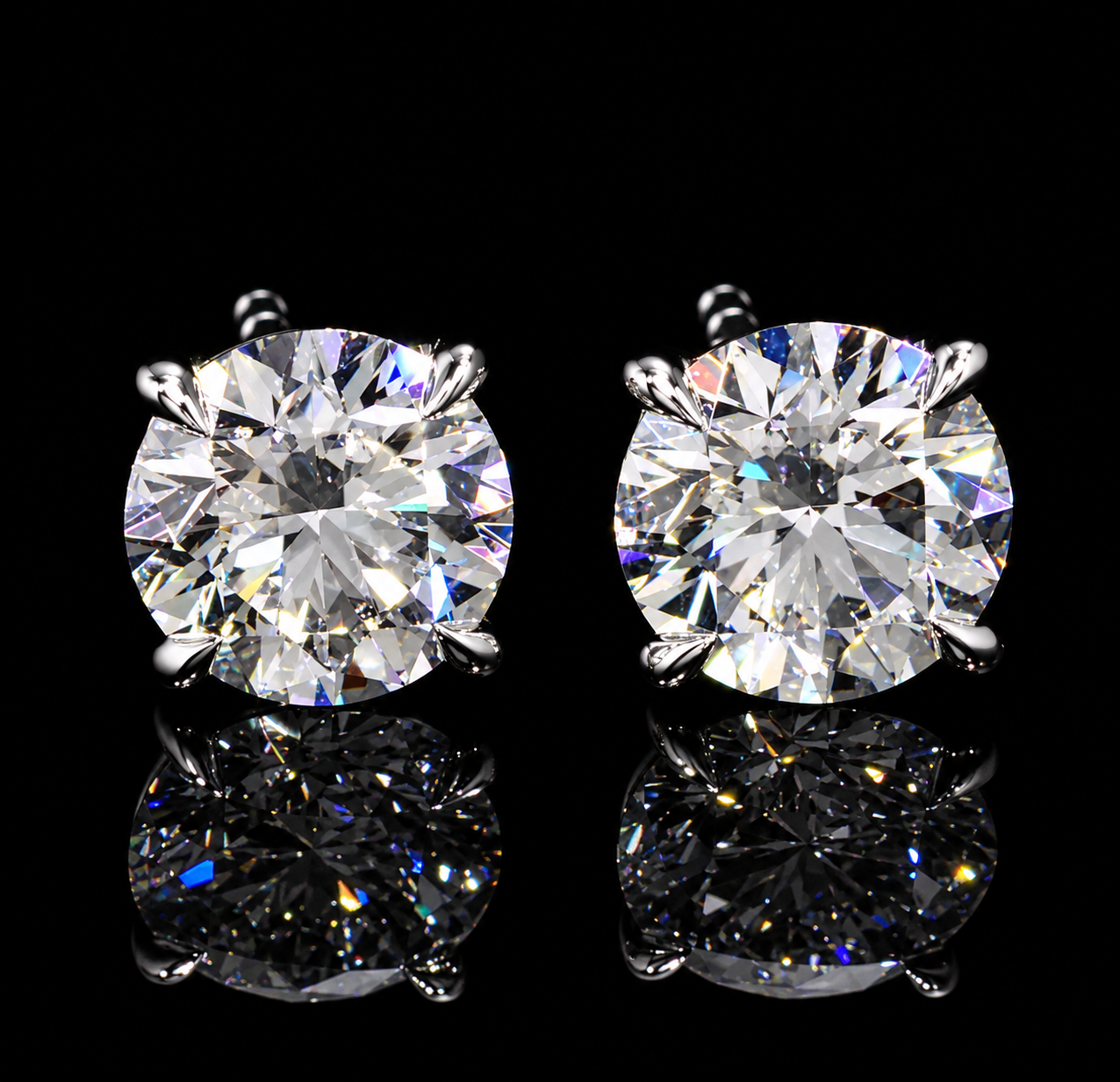 DIAMOND ROUND CUT EARRING